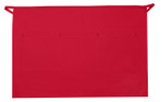 Red Three Pocket Half Bistro Style Restaurant Server Apron 19"L x 28"W Item #350-113