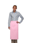 Pink Restaurant Server Full Length Bistro Apron With Three Pockets 32"L x 28"W Item#350-123