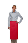 Red Restaurant Server Full Length Bistro Apron With Three Pockets 32"L x 28"W Item#350-123 Red Restaurant Server Full Length Bistro Apron With Three Pockets 32"L x 28"W Item#350-123