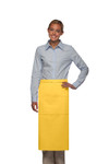 Yellow Restaurant Server Full Length Bistro Apron With Three Pockets 32"L x 28"W Item#350-123