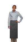 Charcoal Gray Restaurant Server Full Length Bistro Apron With Three Pockets 32"L x 28"W Item#350-123