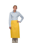 Yellow Full Length Server Bistro Apron With Two Centered Pockets 32"L x 28"W Item#350-128