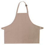 Khaki No Pocket Mid-Length Bib Apron With Adjustable Neck Strap 24"L x 28"W Item#350-200NP Khaki No Pocket Mid-Length Bib Apron With Adjustable Neck Strap 24"L x 28"W Item#350-200NP