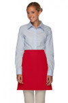 Red No Pocket Restaurant Server Half Bistro Waist Apron 19"L x 28"W Item # 350-110NP Made in the USA