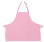 Pink Four Pocket Bib Style Server Apron With Adjustable Neck Strap 24"L x 28"W Item#350-200PD
