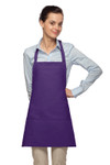 Purple Four Pocket Bib Style Apron With Adjustable Neck Strap 24"L x 28"W Item#350-200PD