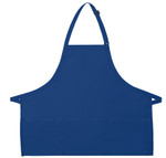 Royal Blue Four Pocket Restaurant Quality Bib Style Apron With Adjustable Neck Strap 24"L x 28"W Item#350-200PD Royal Blue Four Pocket Restaurant Quality Bib Style Apron With Adjustable Neck Strap 24"L x 28"W Item#350-200PD