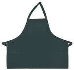 Hunter Green Three Pocket Server Bib Apron With Chest Pencil Pocket 24"L x 28"W Item#350-201