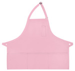 Pink Three Pocket Restaurant Server Bib Apron With Chest Pencil Pocket 24"L x 28"W Item#350-201
