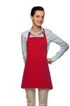 Red Three Pocket Restaurant Server Bib Apron With Chest Pencil Pocket 24"L x 28"W Item#350-201 Red Three Pocket Restaurant Server Bib Apron With Chest Pencil Pocket 24"L x 28"W Item#350-201
