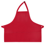 Red Three Pocket Restaurant Server Bib Apron With Chest Pencil Pocket 24"L x 28"W Item#350-201 Red Three Pocket Restaurant Server Bib Apron With Chest Pencil Pocket 24"L x 28"W Item#350-201