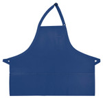Royal Blue Three Pocket Bib Apron With Chest Pencil Pocket 24"L x 28"W Item#350-201