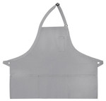 Silver Gray Three Pocket Bib Apron With Chest Pencil Pocket 24"L x 28"W Item#350-201 Silver Gray Three Pocket Bib Apron With Chest Pencil Pocket 24"L x 28"W Item#350-201