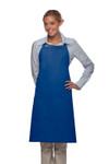 Royal Blue Restaurant Server Bib Apron with Three Centered Pockets and Adjustable Neck Strap 34"L x 24"W Item#350-223