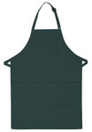 Hunter Green Unisex Restaurant Server Bib Style Apron with Four Pockets and Adjustable Neck Strap 34"L x 24"W Item#350-224 Hunter Green Unisex Restaurant Server Bib Style Apron with Four Pockets and Adjustable Neck Strap 34"L x 24"W Item#350-224