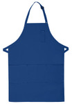 Royal Blue Unisex Restaurant Server Bib Style Apron with Four Pockets and Adjustable Neck Strap 34"L x 24"W Item#350-224 Royal Blue Unisex Restaurant Server Bib Style Apron with Four Pockets and Adjustable Neck Strap 34"L x 24"W Item#350-224