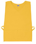 Yellow V-Neck Squared Bottom Two Pocket Cobbler Apron Available In Regular Size And Extra Large Item#350-435 Yellow V-Neck Squared Bottom Two Pocket Cobbler Apron Available In Regular Size And Extra Large Item#350-435
