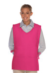 Hot Pink V-Neck Squared Bottom Two Pocket Cobbler Apron Available In Regular Size And Extra Large Item#350-435 Hot Pink V-Neck Squared Bottom Two Pocket Cobbler Apron Available In Regular Size And Extra Large Item#350-435