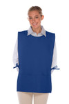Royal Blue Rounded-Neck Squared Bottom Two Pocket Cobbler Apron Available In Regular Size And Extra Large Item#350-440