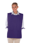 Purple Rounded-Neck Squared Bottom Two Pocket Cobbler Apron Available In Regular Size And Extra Large Item#350-440