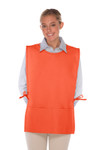 Orange Rounded Neck Squared Bottom Two Pocket Cobbler Apron Available In Regular Size And Extra Large Item#350-440