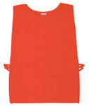 Orange Rounded Neck Squared Bottom Two Pocket Cobbler Apron Available In Regular Size And Extra Large Item#350-440