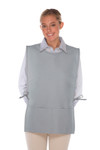 Silver Gray Rounded-Neck Squared Bottom Two Pocket Cobbler Apron Available In Regular Size And Extra Large Item#350-440