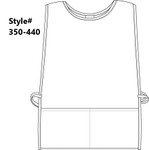 Silver Gray Rounded-Neck Squared Bottom Two Pocket Cobbler Apron Available In Regular Size And Extra Large Item#350-440