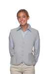 Silver Gray Two Pocket Vested Cobbler Apron With Non-Working Buttons Available In Sizes Regular And Extra Large Item#350-430 Silver Gray Two Pocket Vested Cobbler Apron With Non-Working Buttons Available In Sizes Regular And Extra Large Item#350-430