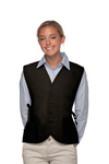 Black Two Pocket Vested Cobbler Apron With Non-Working Buttons Available In Sizes Regular And Extra Large Item#350-430
