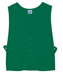 Kelly Green Two Pocket Vested Cobbler Apron With Non-Working Buttons Available In Sizes Regular And Extra Large Item#350-430