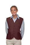 Maroon Two Pocket Vested Cobbler Apron With Non-Working Buttons Available In Sizes Regular And Extra Large Item#350-430 Maroon Two Pocket Vested Cobbler Apron With Non-Working Buttons Available In Sizes Regular And Extra Large Item#350-430
