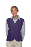 Purple Two Pocket Vested Cobbler Apron With Non-Working Buttons Available In SIzes Regular And Extra Large Item#350-430