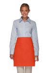 Orange Half Length European Style Bistro Apron With One Elegant Inset Pocket 19"L x 28"W Item#350-110-I