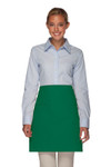 Kelly Green Half Length European Style Bistro Apron With One Elegant Inset Pocket 19"L x 28"W Item#350-110-I