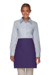 Purple Half Length European Style Bistro Apron With One Elegant Inset Pocket 19"L x 28"W Item#350-110-I