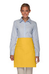 Yellow Half Length European Style Bistro Apron With One Elegant Inset Pocket 19"L x 28"W Item#350-110-I Yellow Half Length European Style Bistro Apron With One Elegant Inset Pocket 19"L x 28"W Item#350-110-I
