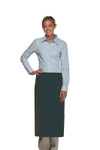 Hunter Green Full Length European Bistro Style Apron With Two Elegant Inset Pockets 32"L x 28"W Item#350-120-2I