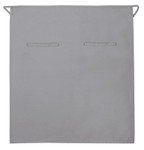 Silver Gray Full Length European Bistro Style Apron With Two Elegant Inset Pockets 32"L x 28"W Item#350-120-2I
