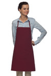 Maroon No Pocket Mid-Length Restaurant Server Bib Style Apron 28"L x 24"W Item#350-205 Maroon No Pocket Mid-Length Restaurant Server Bib Style Apron 28"L x 24"W Item#350-205