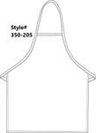 Light Pink No Pocket Mid-Length Restaurant Server Bib Style Apron 28"L x 24"W Item#350-205 Light Pink No Pocket Mid-Length Restaurant Server Bib Style Apron 28"L x 24"W Item#350-205