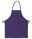 Purple No Pocket Mid-Length Restaurant Server Bib Style Apron 28"L x 24"W Item#350-205