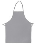 Silver Gray No Pocket Mid-Length Restaurant Server Bib Style Apron 28"L x 24"W Item#350-205