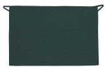 Hunter Green Half Bistro Server Apron With Two Patch Pockets 19"L x 28"W Item #350-115 Hunter Green Half Bistro Server Apron With Two Patch Pockets 19"L x 28"W Item #350-115