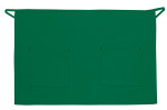 Kelly Green Half Bistro Server Apron With Two Patch Pockets 19"L x 28"W Item # 350-115
