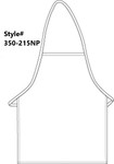 Black No Pocket Promotional Bib Apron 22"L x 18"W Item#350-215NP Black No Pocket Promotional Bib Apron 22"L x 18"W Item#350-215NP