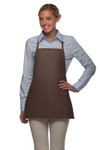 Brown No Pocket Promotional Style Bib Apron 22"L x 18"W Item#350-215NP Brown No Pocket Promotional Style Bib Apron 22"L x 18"W Item#350-215NP