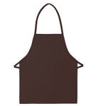 Brown No Pocket Promotional Style Bib Apron 22"L x 18"W Item#350-215NP Brown No Pocket Promotional Style Bib Apron 22"L x 18"W Item#350-215NP