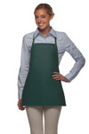 Hunter Green No Pocket Promotional Bib Apron 22"L x 18"W Item#350-215NP Hunter Green No Pocket Promotional Bib Apron 22"L x 18"W Item#350-215NP