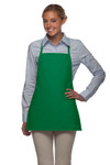 Kelly Green No Pocket Promotional Bib Style Apron 22"L x 18"W Item#350-215NP